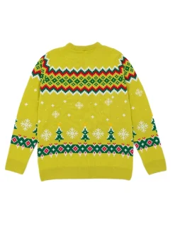 Gebreide Kleding*Vanilla Underground - - Gelicentieerde gebreide herenkersttrui Groen met kerst-Grinch