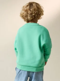 Truien En Breisels|Sweaters En Hoody´S*Next Groen met palmboomprint - Sweatshirt met ronde hals en all-over print (3 mnd - 7 jr)