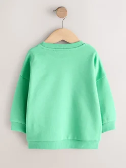 Truien En Breisels|Sweaters En Hoody´S*Next Groen met palmboomprint - Sweatshirt met ronde hals en all-over print (3 mnd - 7 jr)