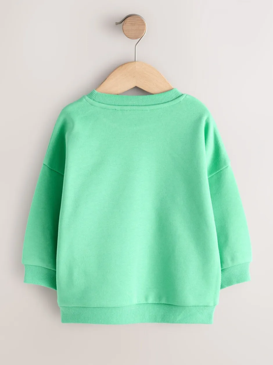 Truien En Breisels|Sweaters En Hoody´S*Next Groen met palmboomprint - Sweatshirt met ronde hals en all-over print (3 mnd - 7 jr)