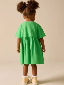 Jurken|Jurken|Next - Jersey Dress (3mths-7yrs) Groen met regenboog