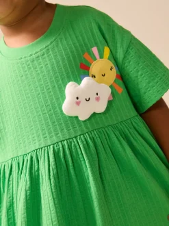 Jurken|Jurken|Next - Jersey Dress (3mths-7yrs) Groen met regenboog