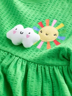 Jurken|Jurken|Next - Jersey Dress (3mths-7yrs) Groen met regenboog