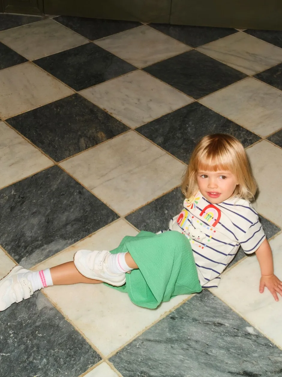 T-Shirts*Next Groen met regenboog - Short Sleeve Top and Barrel Trousers Set (3mths-7yrs)