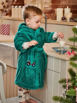 Kamerjassen|Jojo Maman Bébé - - Kamerjas met graafmachineprint Groen met traktorenprint
