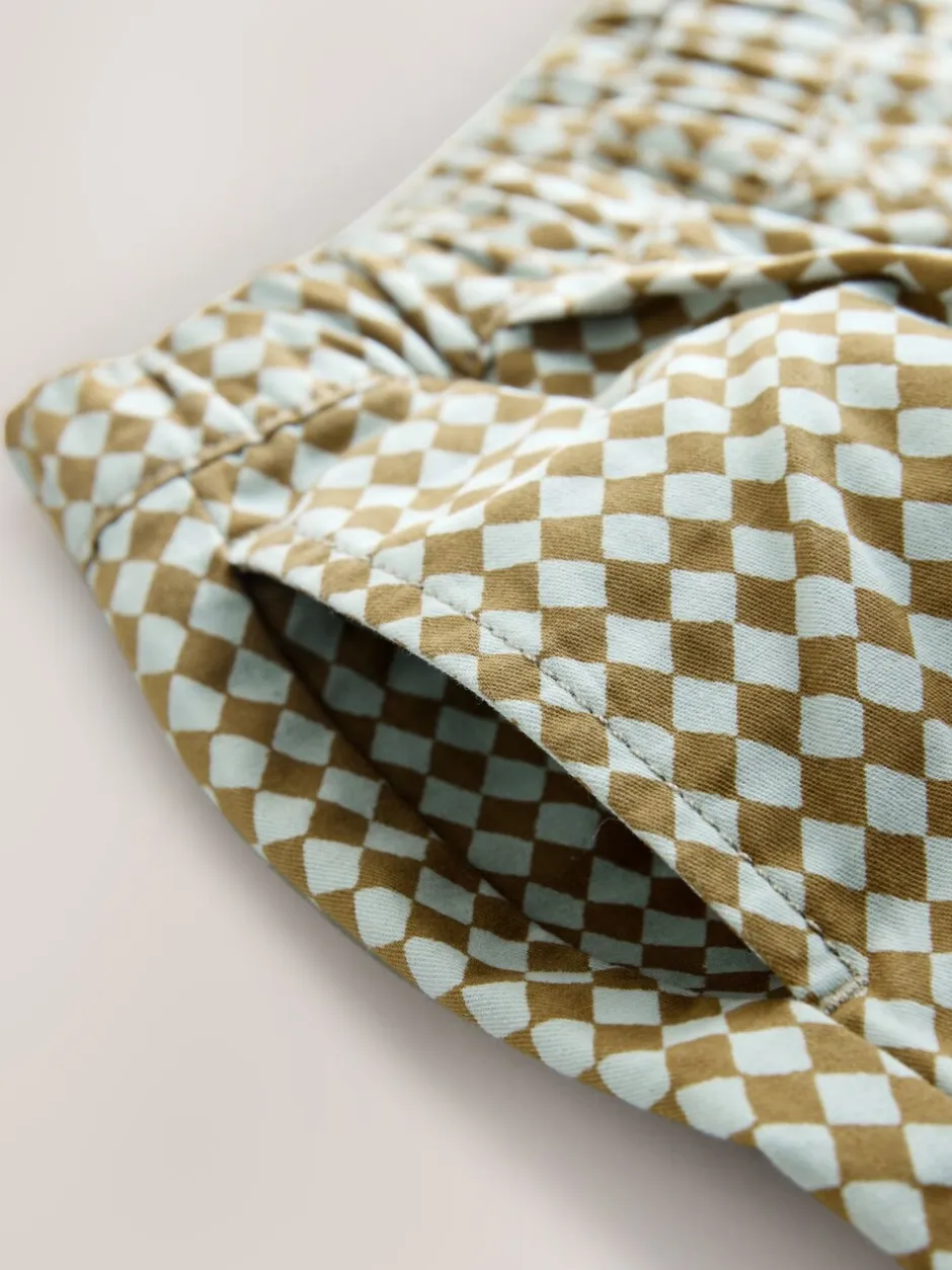 Broeken En Chino's|Next - Barrel pull-on broek (3mnd -7jr) (3mnd -7jr) Groen/blauw Mini Harlequin