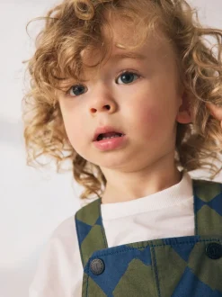 Rompertjes En Tuinbroeken|Sets En Outfits|Next - Tuinbroek (3mnd -7jr) Groen/blauwe Harlequin
