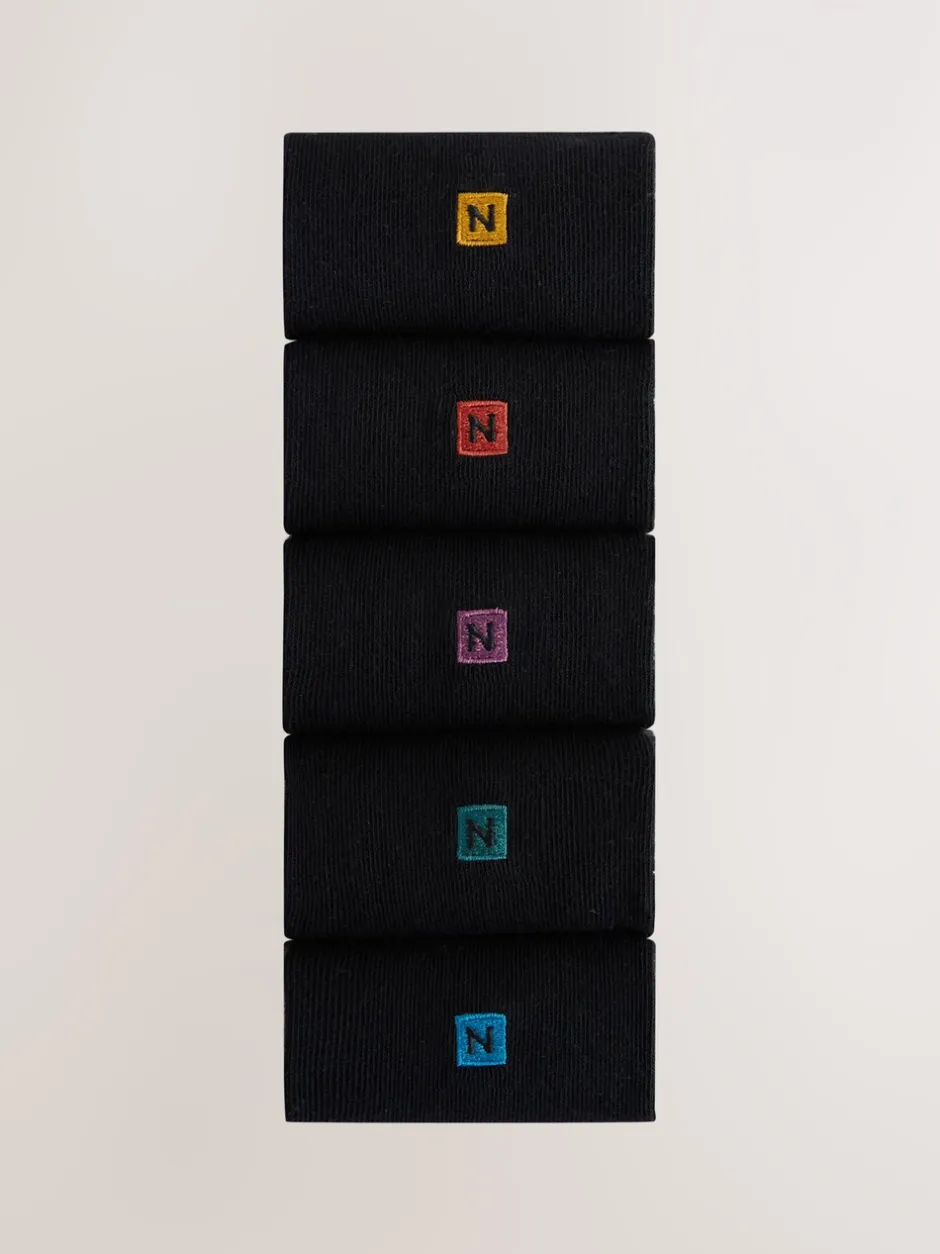 Sokken|Sokken*Next - Frisblijvende sokken met borduursel Groen/Blauw/Rood Logo