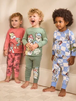 Multipacks|Pyjama's|Next Groen/blauw/rood Paw Patrol - Gelicentieerde knusse pyjama's 3 pack (9mnd -9jr)