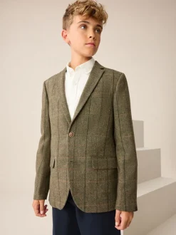 Kostuums En Herenvesten*Next - Blazer (3-16yrs) Groen/bruin geruit