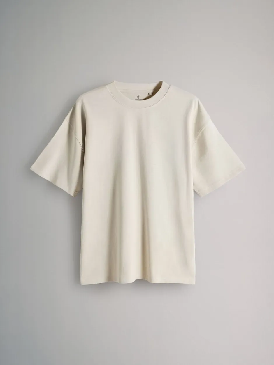 Loungewear*The Set - 4 Pack Short Sleeve Cotton T-Shirts Groen/Bruin/Zwart