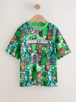 T-Shirts|Tops|Next Groene all-over Print - Minecraft T-shirt (3-16jr)
