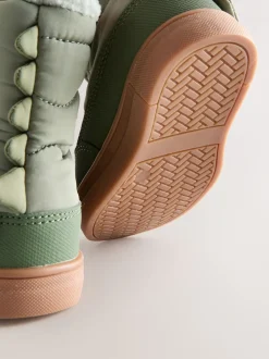 Boots*Next Groene Khaki Dino - Thermal Thinsulate™ gevoerde doorgestikte waterbestendige laarzen