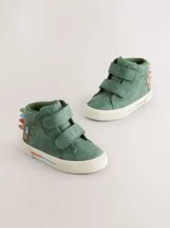 Boots*Next - Hoge schoenen met klittenbandsluiting Groene krokodil
