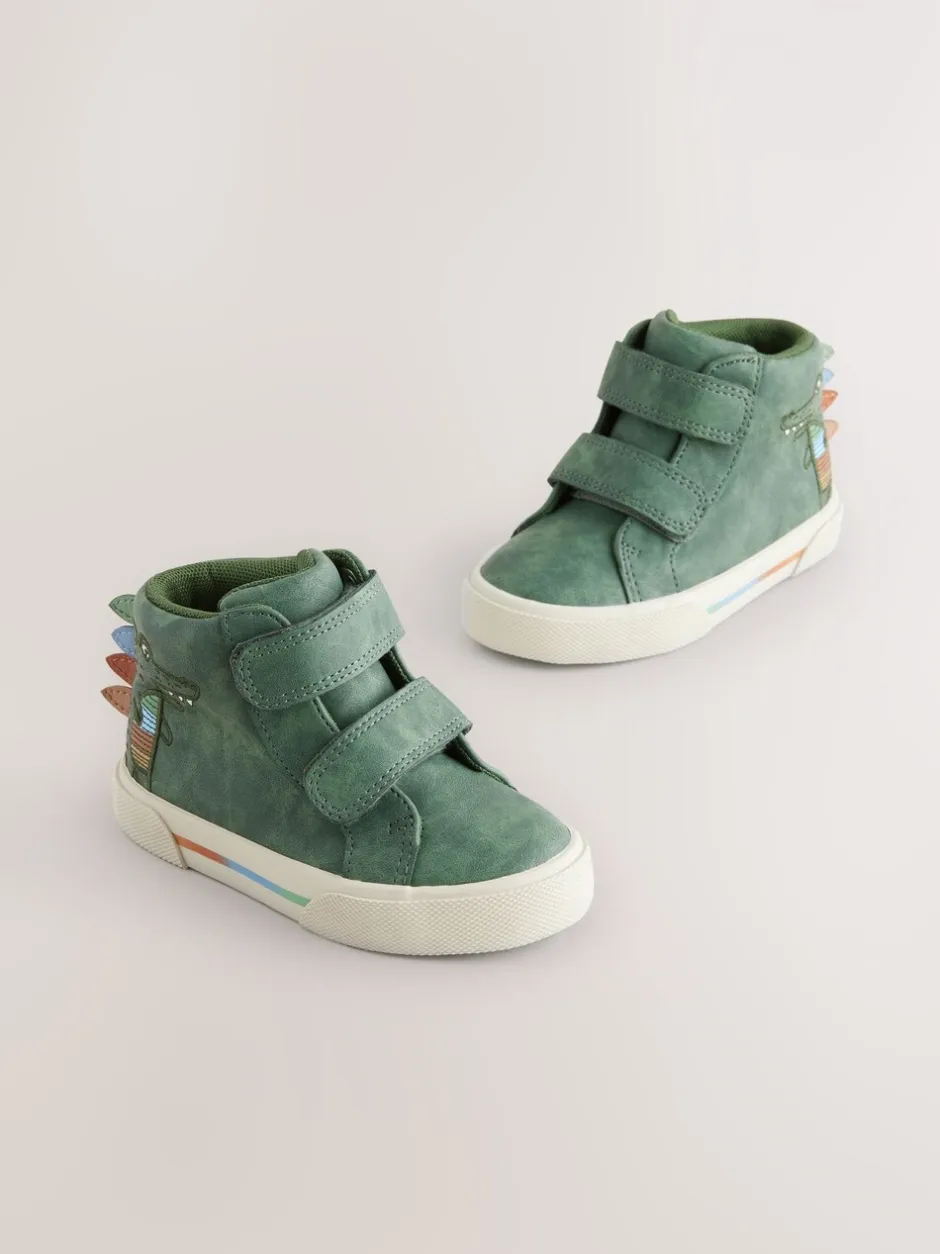 Boots*Next - Hoge schoenen met klittenbandsluiting Groene krokodil