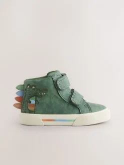 Boots*Next - Hoge schoenen met klittenbandsluiting Groene krokodil