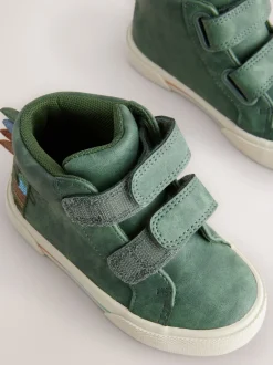 Boots*Next - Hoge schoenen met klittenbandsluiting Groene krokodil