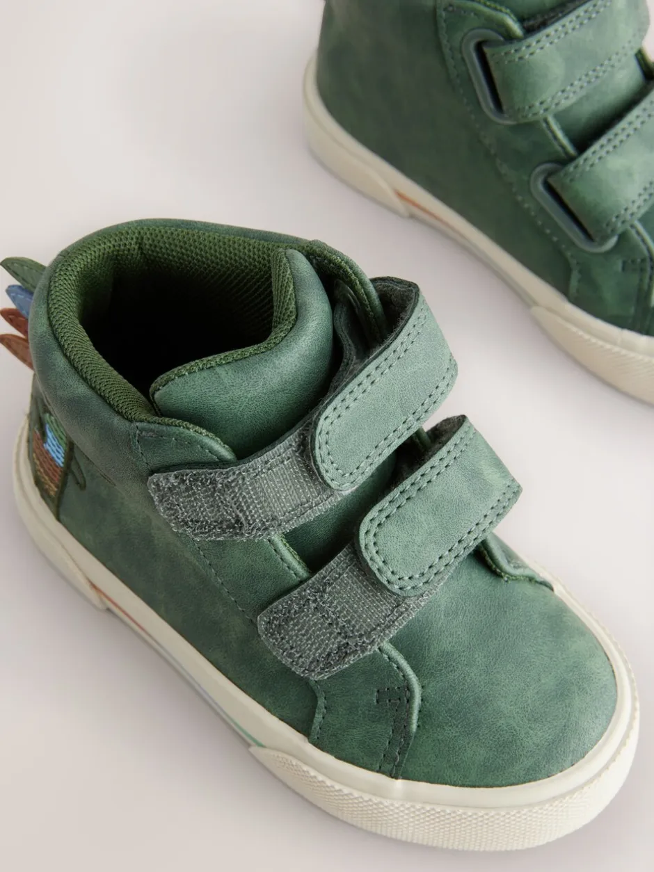 Boots*Next - Hoge schoenen met klittenbandsluiting Groene krokodil