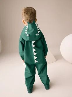 Jassen, Jacks En Kinderwagenpakjes|Jassen En Jacks*Next Groene krokodil - Waterdicht regenpak met fleecevoering (3 mnd-7 jr)