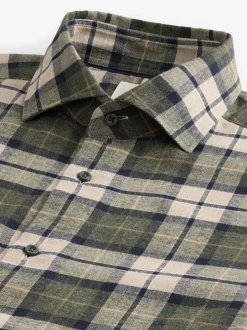 Shirts*Next - Geborsteld flanellen overhemd Groene ruit