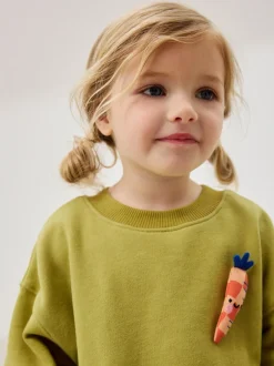 Jurken|Jurken*Next - Sweatjurk met mesh rok (3mnd -7jr) Groene wortel