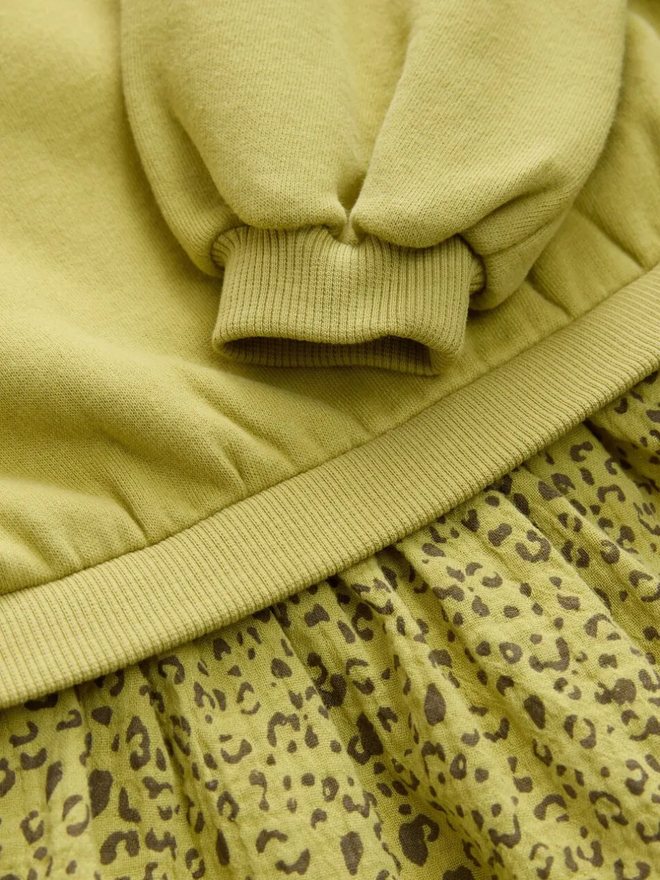 Jurken|Jurken*Next - Sweatjurk met mesh rok (3mnd -7jr) Groene wortel
