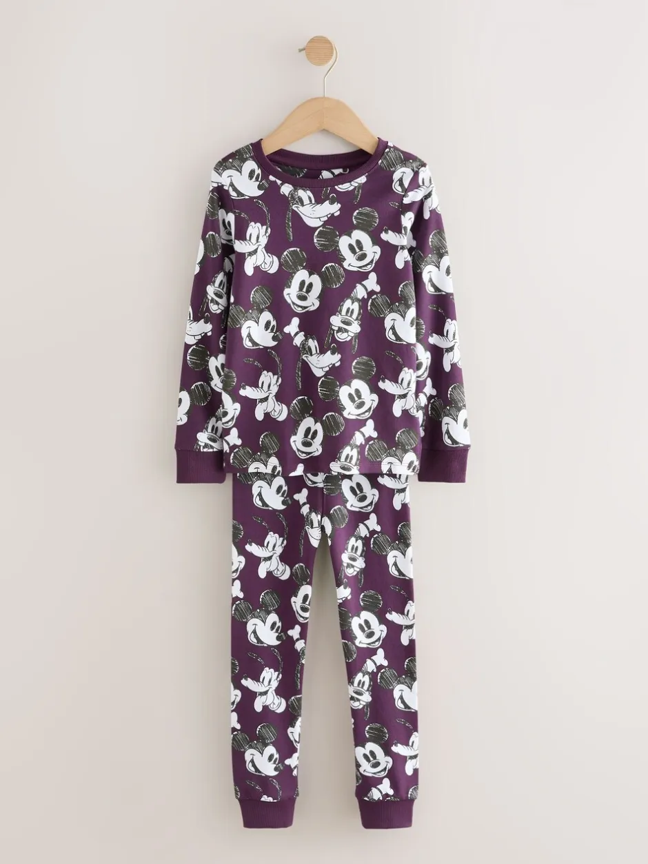 Pyjama's|Nachtkleding En Pyjama's*Next Groen/Ecru Mickey Mouse - Gelicentieerde knusse pyjama's 3 pack (9mnd -10jr)