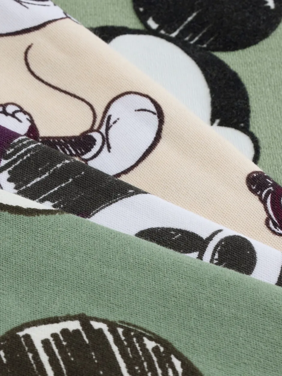 Pyjama's|Nachtkleding En Pyjama's*Next Groen/Ecru Mickey Mouse - Gelicentieerde knusse pyjama's 3 pack (9mnd -10jr)