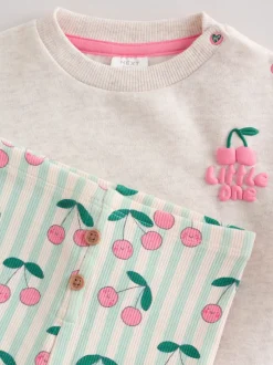 Sets En Combisets|Truien En Breisels|Next - Baby Sweatshirt and Leggings 2 Piece Set (0mths-2yrs) Groen/grijs