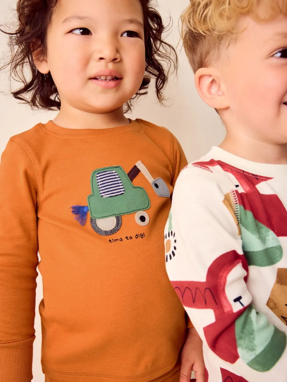 Pyjama's|Nachtkleding En Pyjama's*Next Groen/oranje transport - Mini Knusse Pyjama's 3 Set (9mnd-10jr)