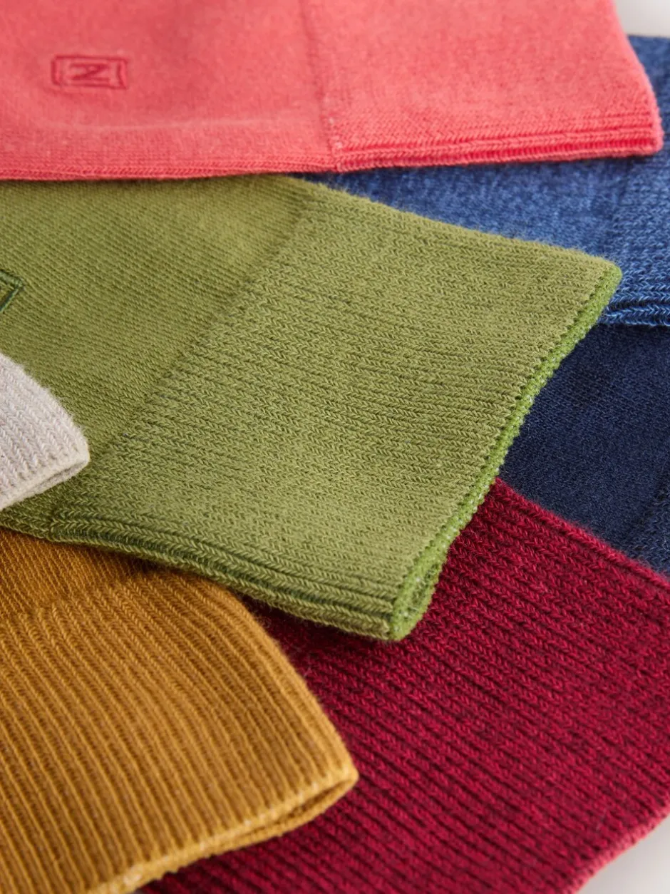 Sokken|Sokken|Next - Verpakking van 8 - Frisblijvende sokken met borduursel Groen/rood/blauw