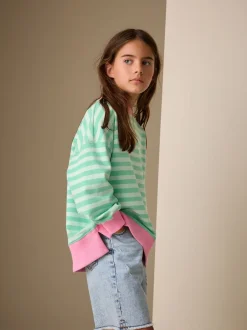 Sweaters En Hoody´S|Next - Sweatshirt (3 - 16 jr) Groen/roze
