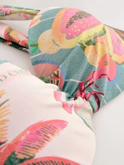 Badkleding*Next Groen/roze kreeft Conversational - Bandeaubikinitop met beugel