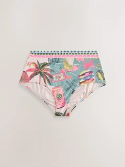 Badkleding*Next Groen/roze kreeft Conversational - Bikini broekje met print