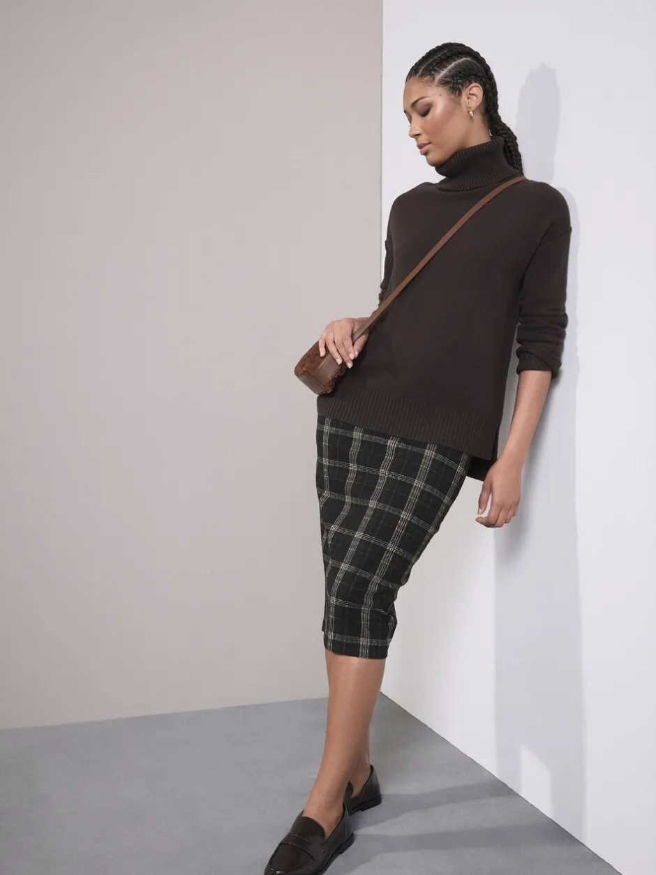 Rokken*Next Groen/zwart - Check Brushed Pencil Skirt