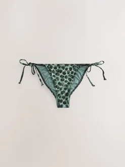 Badkleding*Next - Bikinibroekjes Groen/Zwart luipaardprint