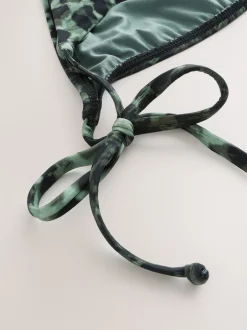 Badkleding*Next - Bikinibroekjes Groen/Zwart luipaardprint