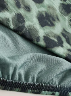 Badkleding*Next - Bikinibroekjes Groen/Zwart luipaardprint