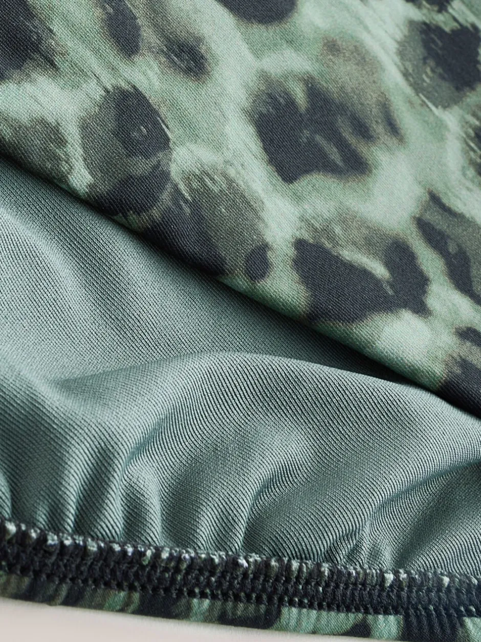 Badkleding*Next - Bikinibroekjes Groen/Zwart luipaardprint