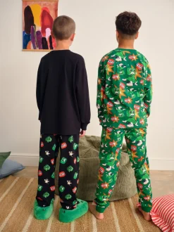 Pyjama's|Nachtkleding En Pyjama's|Next Groen/zwart Minecraft - Licentie Joggingbroeken Pyjama's 2 verpakking (5-16jr)