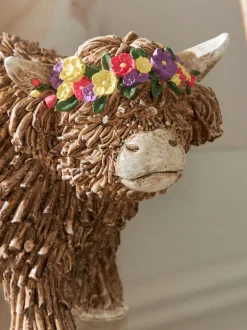 Decoraties*Next Hamish The Highland Cow Ornament With Floral Crown