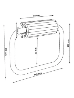 Badkameraccessoires|Next Handdoekrail met ribstructuur