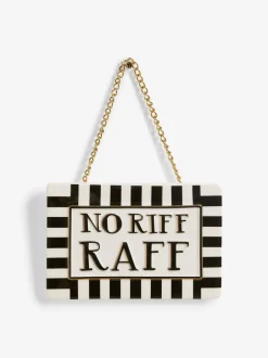 Decoraties*Next Hangend wandbordje met "No Riff Raff"