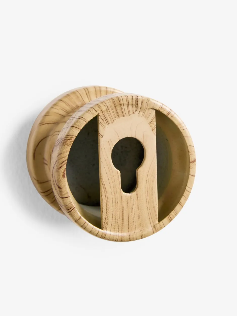 Spiegels|Badkameraccessoires*Next Hangende ronde wandspiegel Krijtwit Malvern