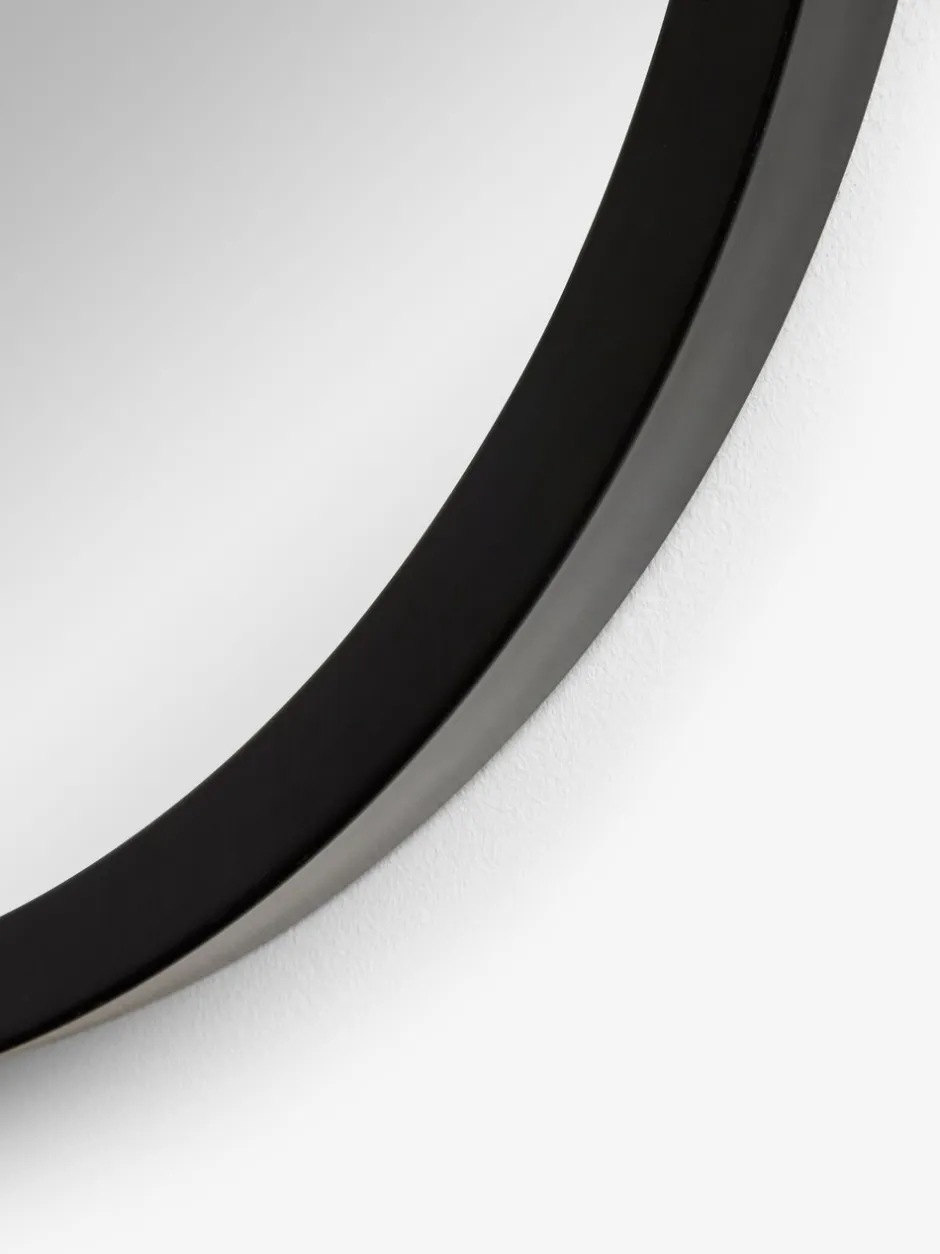 Spiegels|Badkameraccessoires|Next Hangende ronde wandspiegel Zwart Bronx