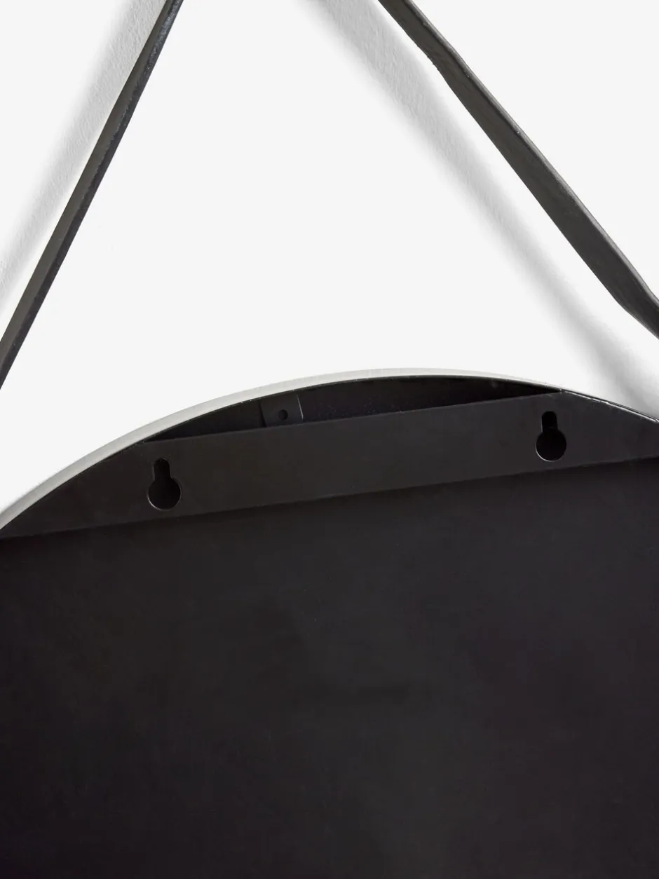 Spiegels|Badkameraccessoires|Next Hangende ronde wandspiegel Zwart Bronx