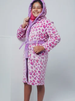 Kamerjassen*Harry Bear badjas met luipaardprint ROZE LUIPAARD AOP