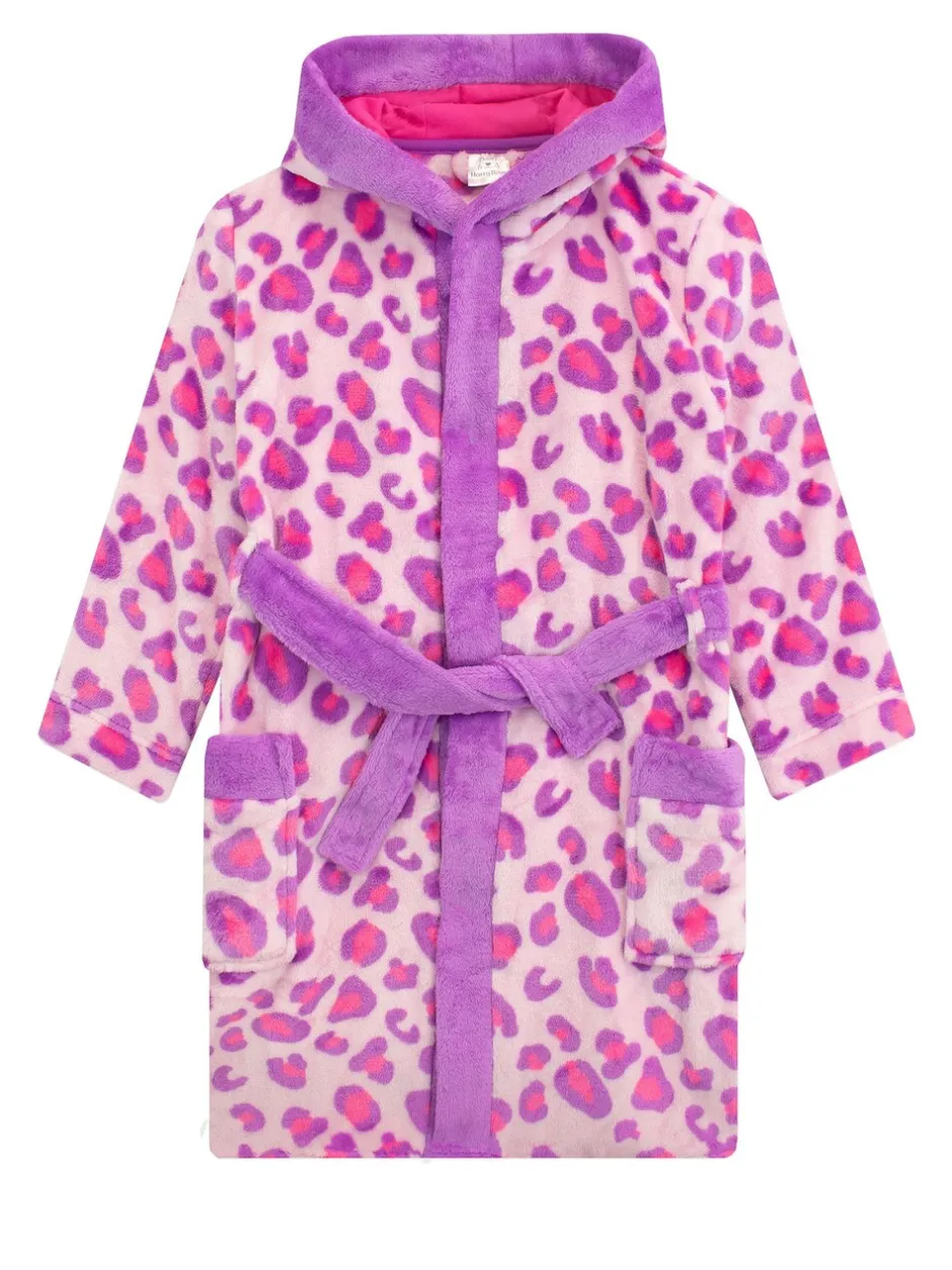 Kamerjassen*Harry Bear badjas met luipaardprint ROZE LUIPAARD AOP