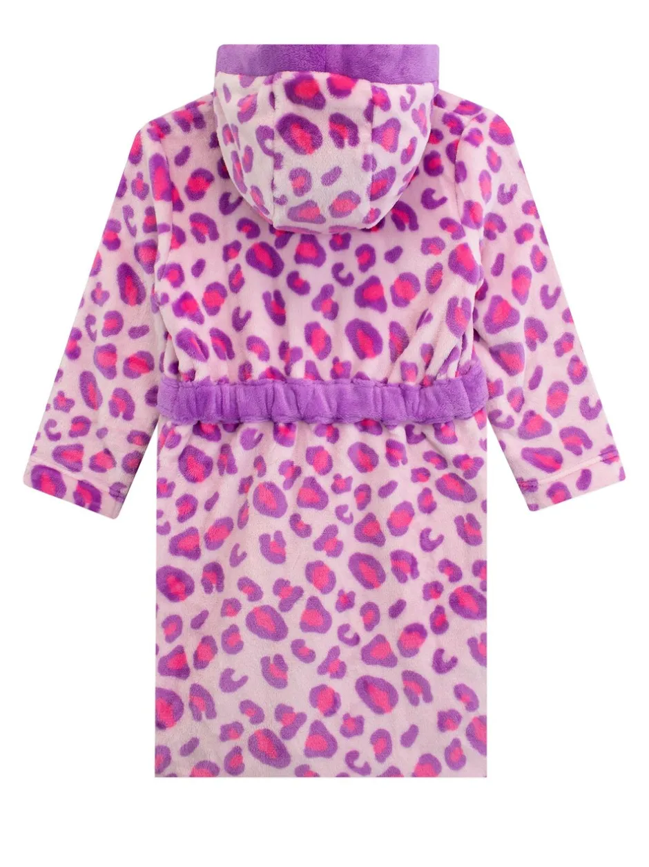 Kamerjassen*Harry Bear badjas met luipaardprint ROZE LUIPAARD AOP
