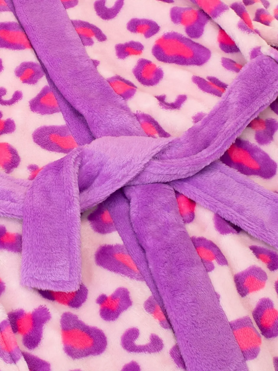 Kamerjassen*Harry Bear badjas met luipaardprint ROZE LUIPAARD AOP